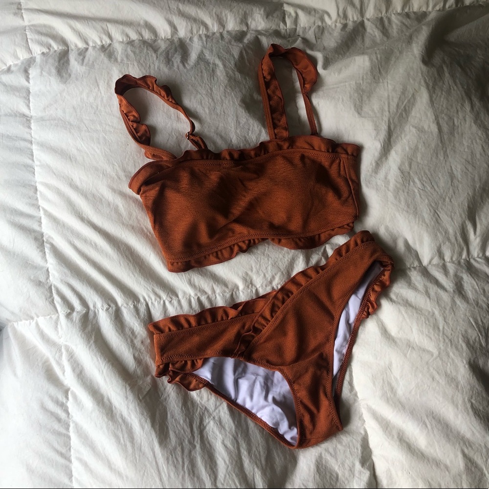 Burnt orange bikini set